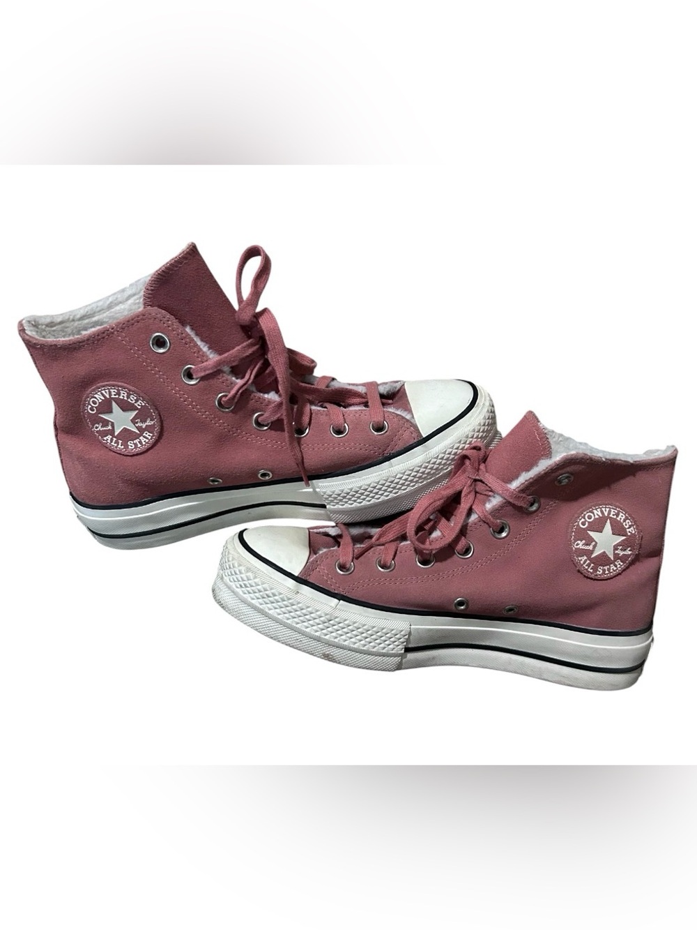 Converse Chuck 70 Suede high-top faux-fur lining Women’s Size 8